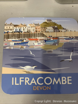 Cork backed coaster with Ilfracombe print by Dave Thompson product photo